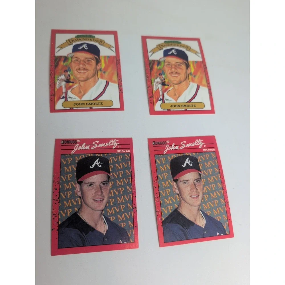 Lot Of 12 John Smoltz/ Tom Glavin Error #BC-12, 8 Gradable 1990 Donruss Cards